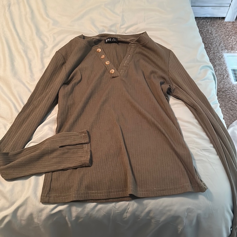 Olive Green Long sleeve size small top
